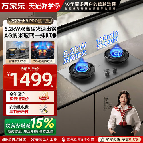 万家乐5.2kW双边定时灶
