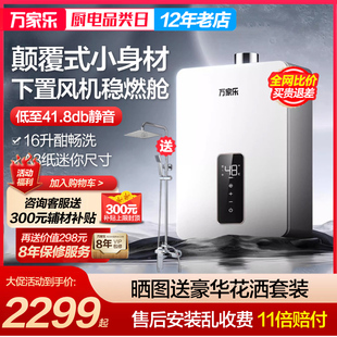 万家乐小体积尺寸燃气热水器家用恒温16升天然气变频静音RS20新品