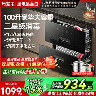 小型家用100L 万家乐AD2 AD5C嵌入式 二星消毒柜镶嵌式 消毒碗柜立式