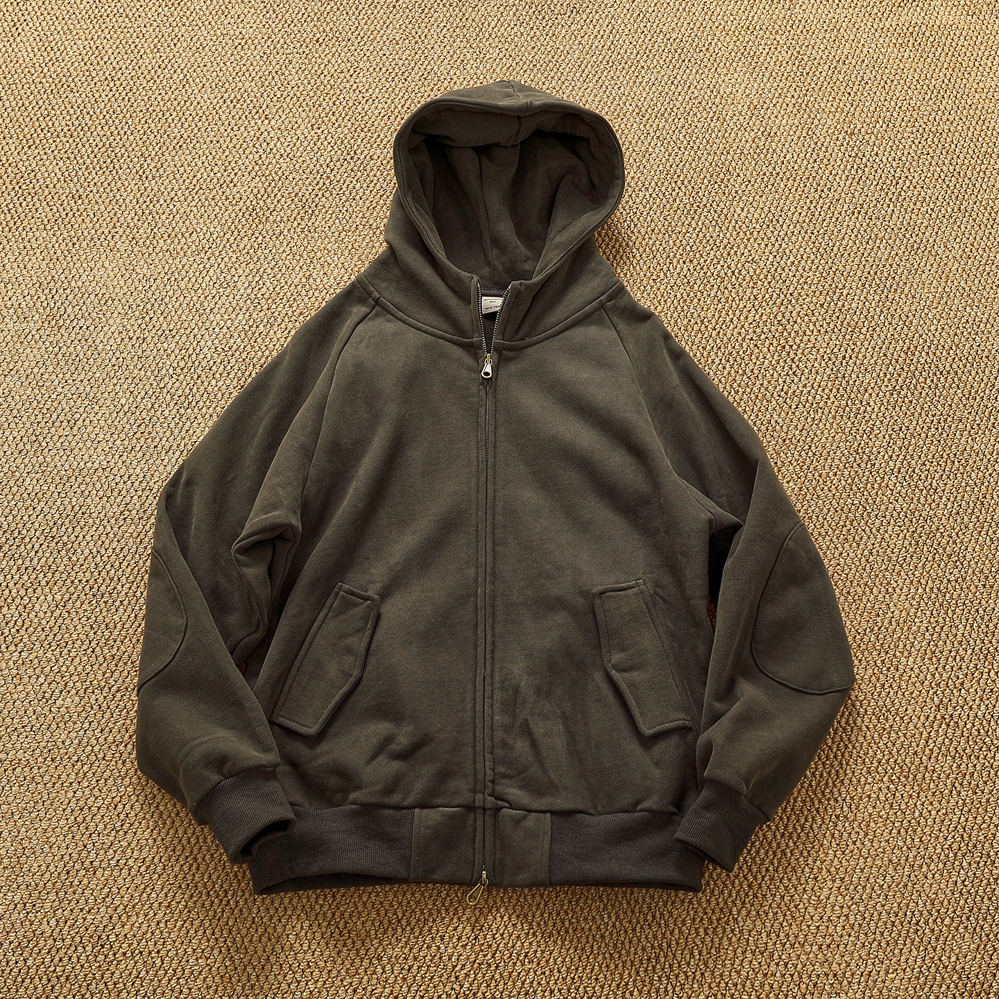 复古卫衣男秋冬厚实质感运动帽衫