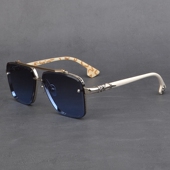 百搭双梁文艺个性 太阳镜男款 潮流大脸板材复古墨镜女显瘦开车黑超