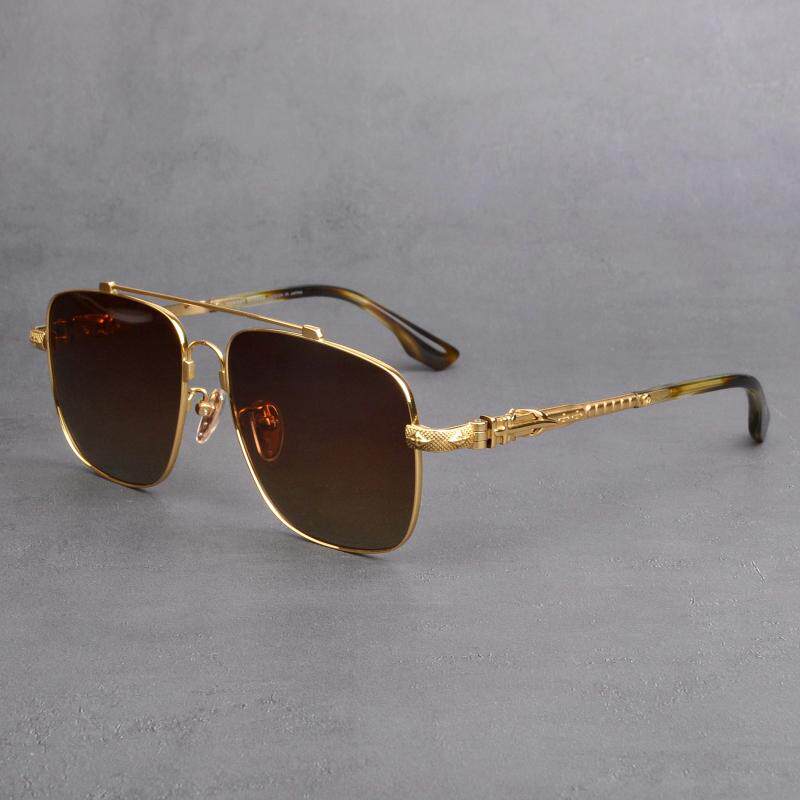 韩版纯钛飞行员偏光墨镜男潮牌时尚大脸个性超轻太阳镜女开车黑超