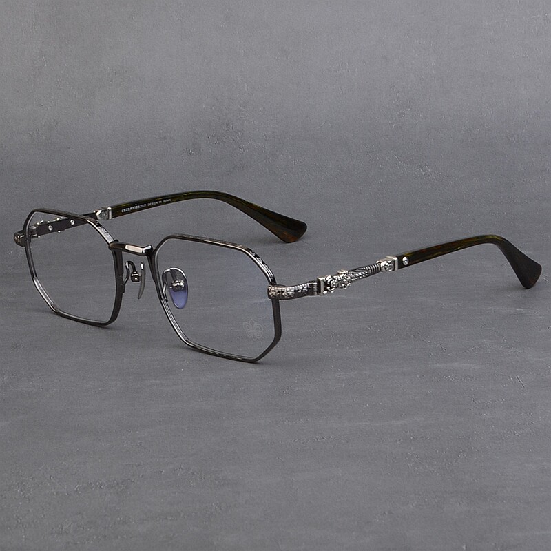 简约百搭文艺纯钛眼镜框男潮流复古个性板材近视眼镜架女青年洋气