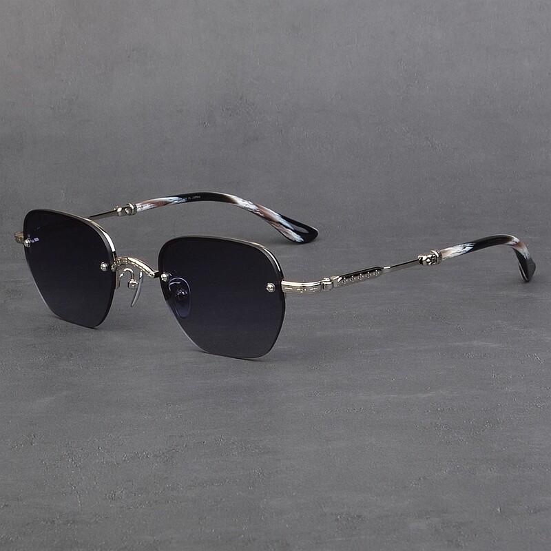 港风纯钛飞行员百搭时尚太阳镜男潮流个性复古墨镜女瘦脸开车黑超