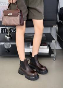 成功鸟2026秋季新款厚底增高短靴女英伦风马丁靴百搭切尔西靴单靴