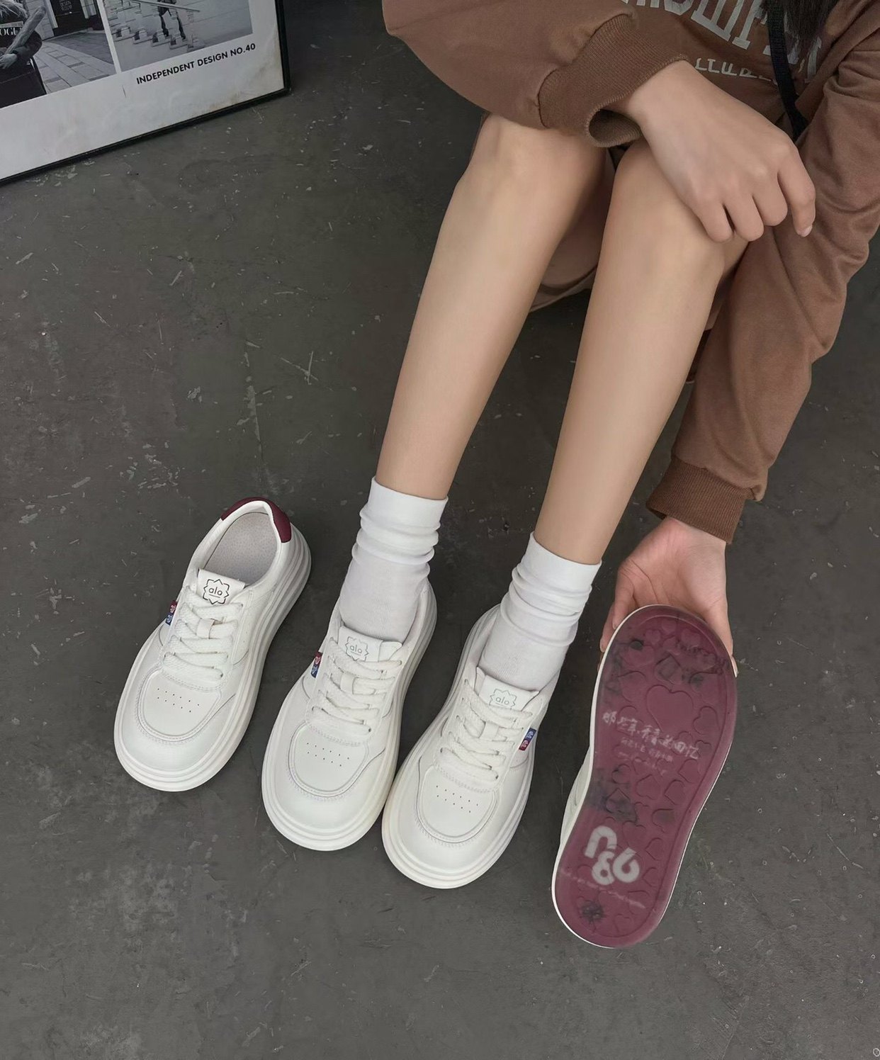 成功鸟2026春新款厚底增高板鞋ins潮鞋子百搭休闲运动鞋鞋小白鞋