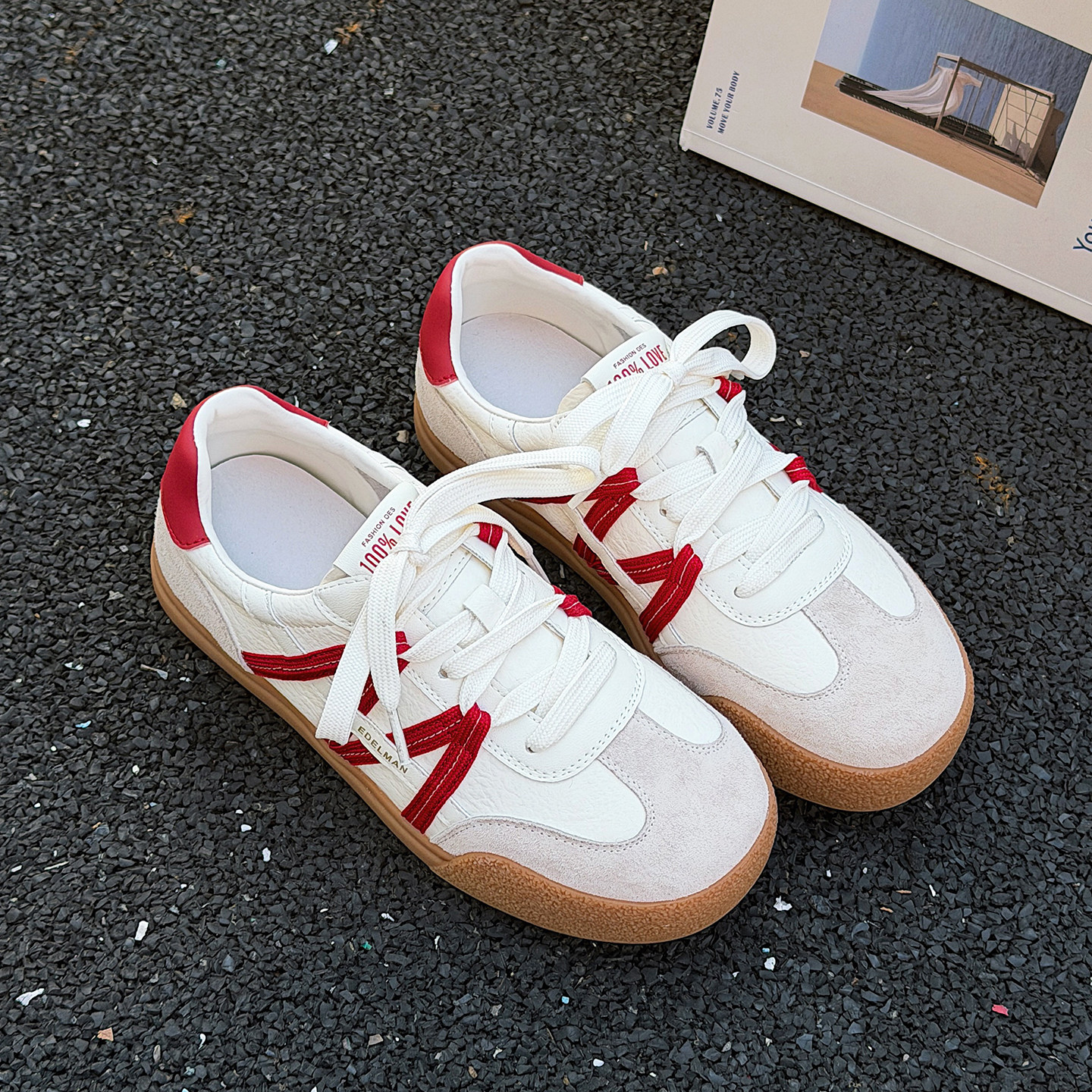 复古风德训鞋女2026新款时尚百搭春款女鞋学生平底鞋潮流休闲板鞋,女鞋,德训鞋,淘宝优惠券,粉丝福利购,淘宝优惠卷