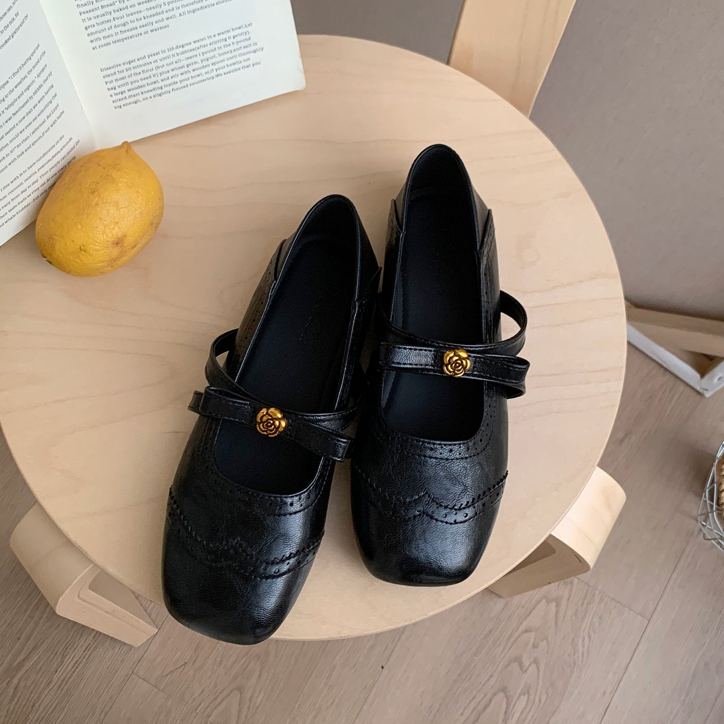 2026新款法式复古风方头蝴蝶结玛丽珍鞋女平底单鞋少女温柔小皮鞋,女鞋,玛丽珍鞋,淘宝优惠券,粉丝福利购,淘宝优惠卷