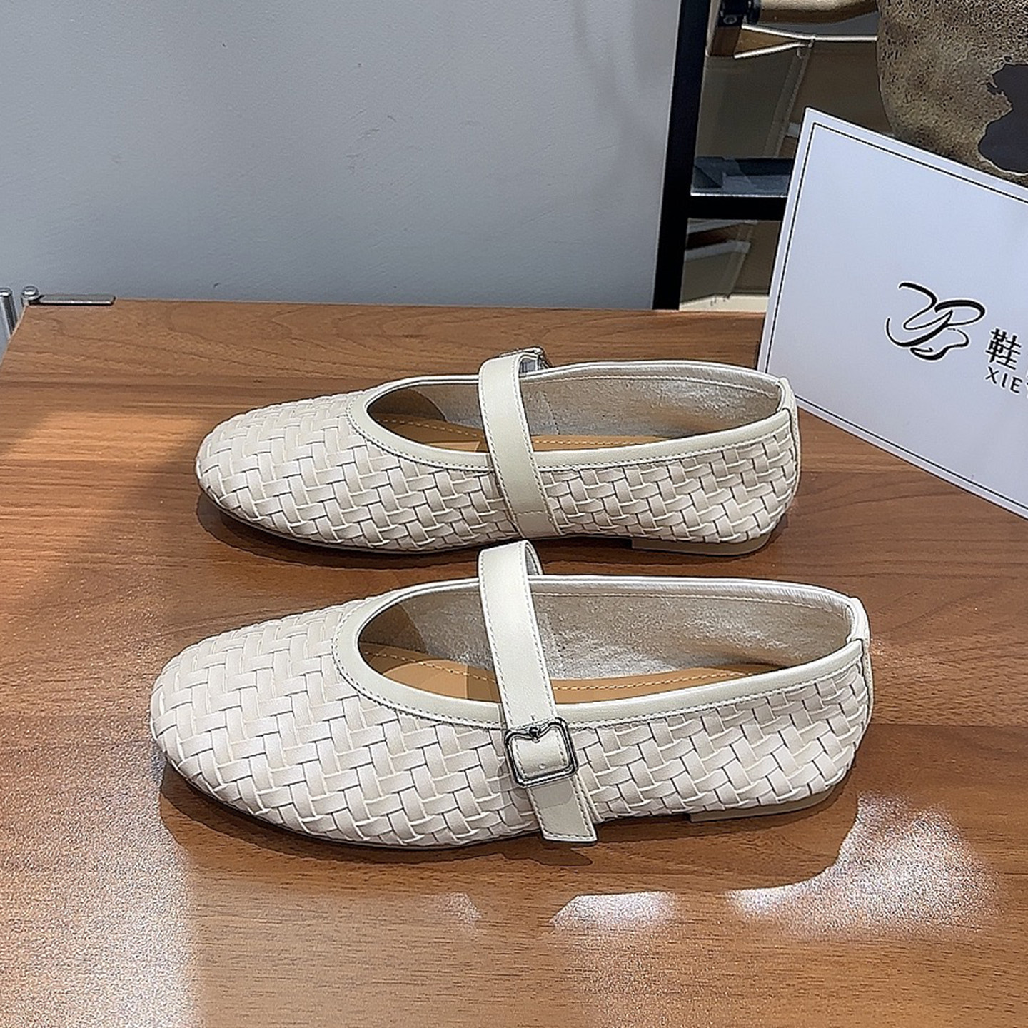 复古风编织玛丽珍单鞋女2026新款时尚百搭法式平底鞋一字扣奶奶鞋,女鞋,玛丽珍鞋,淘宝优惠券,粉丝福利购,淘宝优惠卷