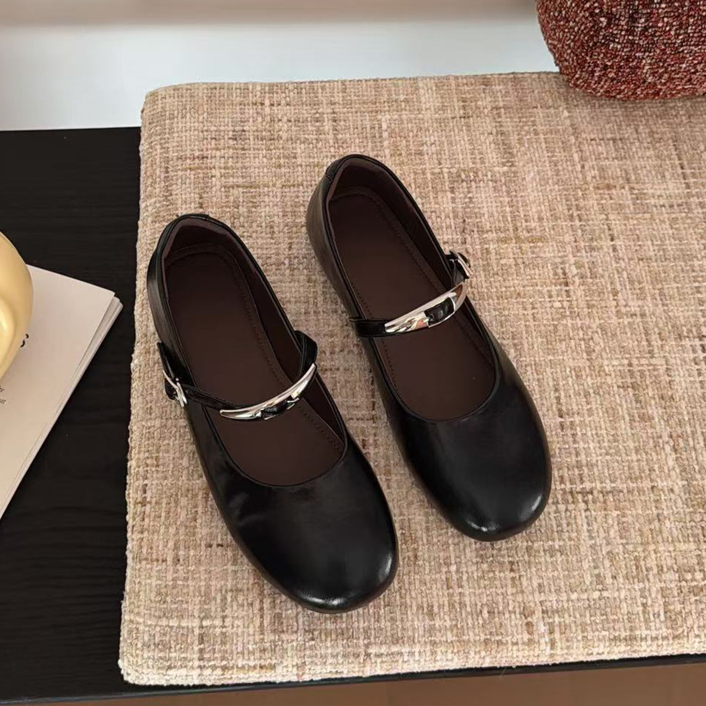 复古风圆头玛丽珍鞋女2026新款配裙子软皮软底奶奶鞋通勤平底单鞋,女鞋,玛丽珍鞋,淘宝优惠券,粉丝福利购,淘宝优惠卷