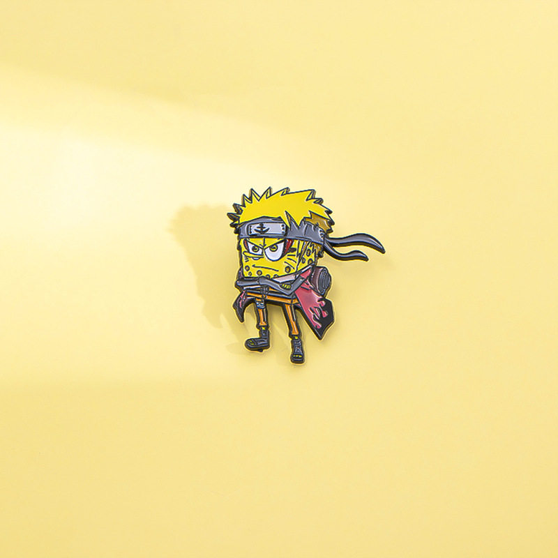 火影忍者鸣人 海绵宝宝胸针金属徽章别针手办周边饰品潮流装饰