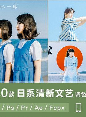 LR预设日系清新文艺森系调色PS PR FC PX达芬奇AELUT照片滤镜素材