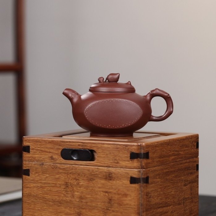 宜兴花器紫砂壶纯手工大品容量泡茶壶送礼祝寿茶具花货铺砂寿桃壶