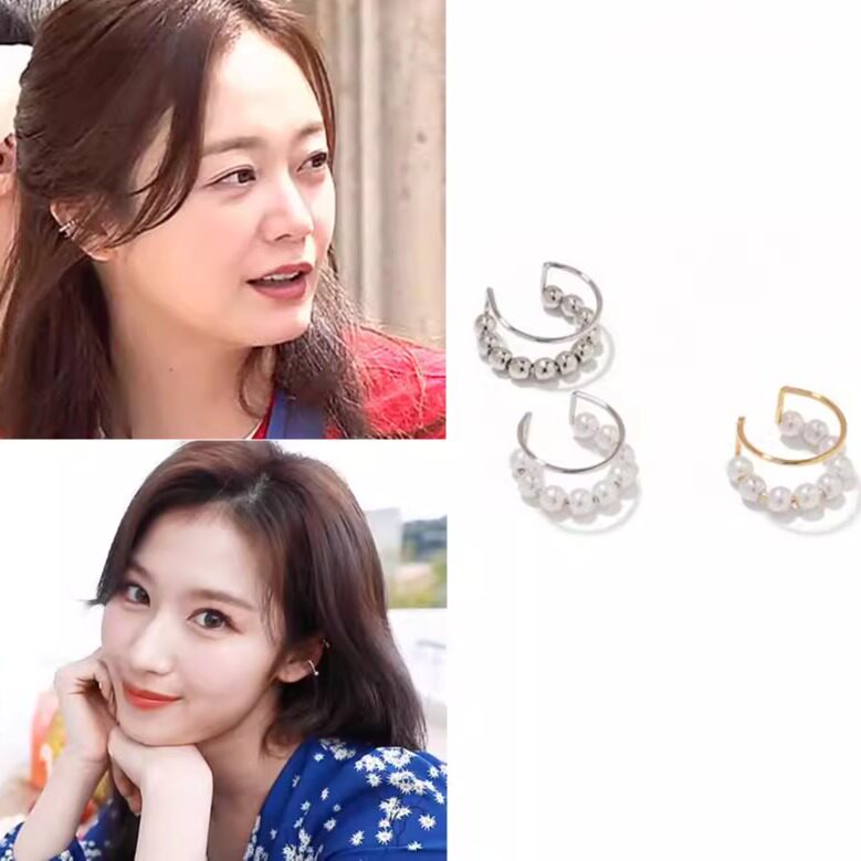 直邮~韩国代购Primaute正品 TWICE 凑崎纱夏 全昭旻同款耳夹 耳环