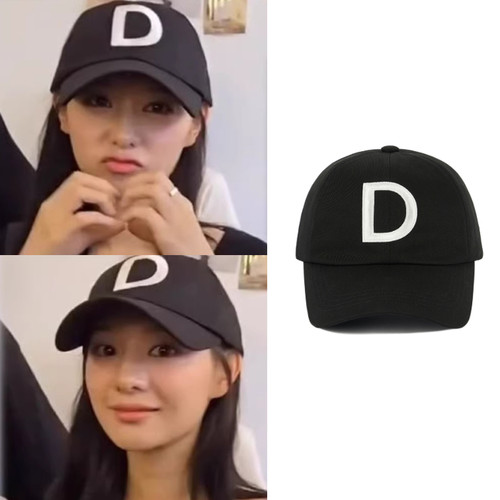 直邮~韩国代购DEINET正品 金智媛同款字母D鸭舌棒球帽 休闲帽子