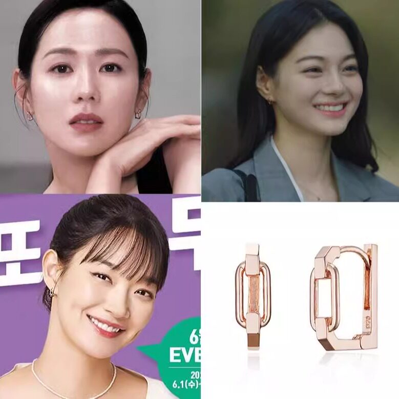 韩国代购 haesool正品 洪兰熙 申敏儿 孙艺珍同款925银耳环 耳饰