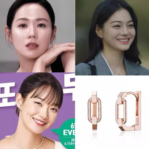 孙艺珍韩国申敏儿百搭925银耳环