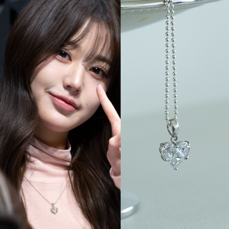 直邮~韩国代购GETMEBLING正品 IVE 张元英同款镶钻吊坠925银项链