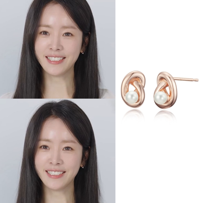 韩国正品代购 韩剧未婚男女的效率恋爱 韩志旼同款珍珠耳环 耳钉