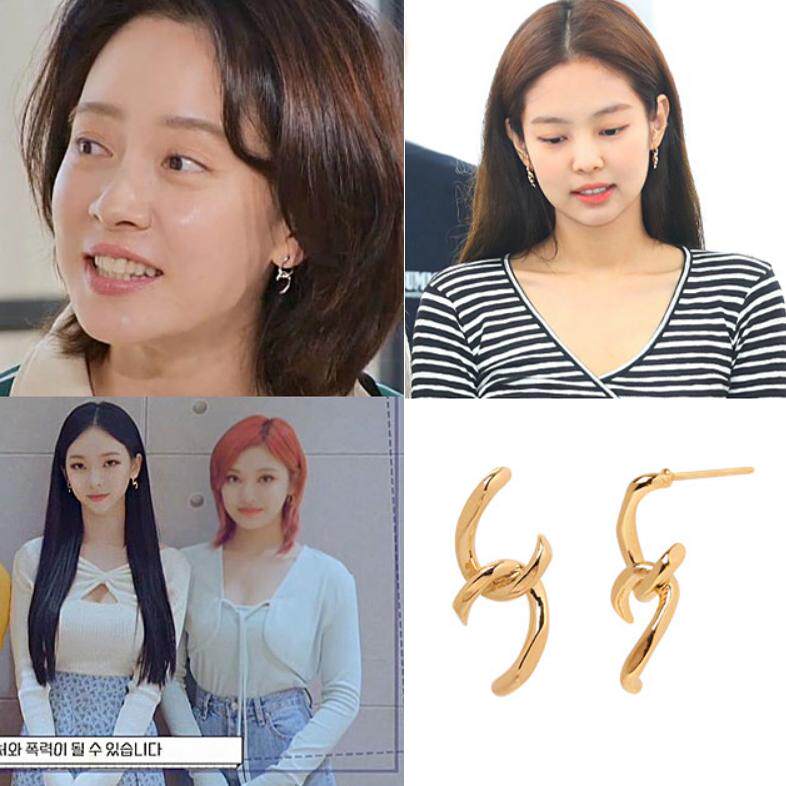 韩国张娜拉金智妮时尚风同款耳环