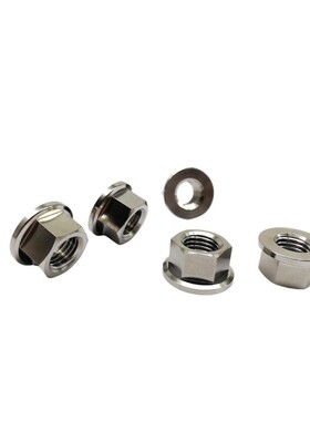 RISONTITANIUM 钛合金M8六角法兰螺母1.25螺纹