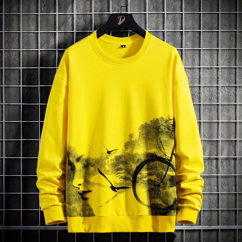 Spring new Chinese style leisure printing trend student sweater men's coat