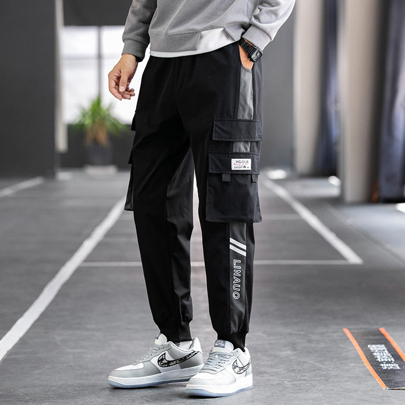2025秋冬季主推款宽松大码九分裤工装裤潮牌男裤K19-P35,男装工装外套,星座209-1