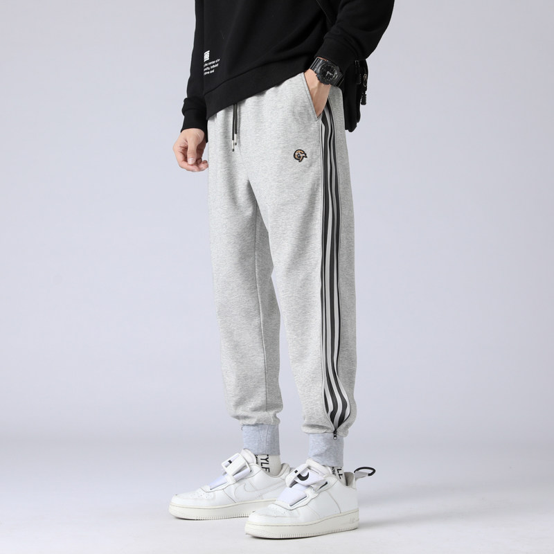 冬装新款潮流休闲加绒加厚时尚流行男宽松裤子男K708加绒-P65,男装卫衣,星座209-1