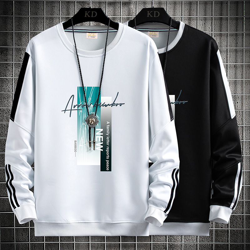 Spring long sleeve t-shirt men's casual loose bottomed shirt student tide brand clothes men's sweater