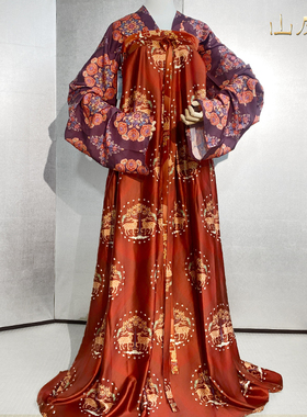 山房春 | 唐风汉服对襟衫子裥裙复原长安的荔枝同款唐制汉服