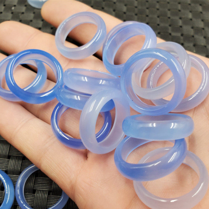 玉石戒指冰种玉髓戒指蓝色玉髓玛瑙戒指小号戒指玉戒指手饰指环,珠宝/钻石/翡翠,手饰,淘宝优惠券,粉丝福利购,淘宝优惠卷