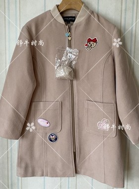 清仓正品冬熊女童装绵羊毛厚款百搭呢大衣TKJW204T54B JW204T54B