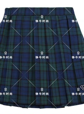 清专柜正品熊绿色格子百搭JK学院半身裙TKWH236454N TKWH246454R