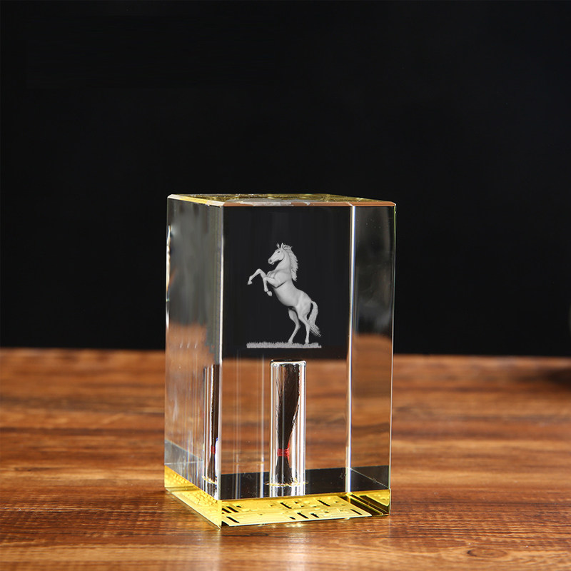 胎毛纪念品婴儿水晶胎发印章 生肖蛇牛马宝宝脐带保存收藏diy制作