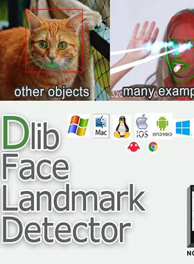 Unity Dlib FaceLandmark Detector 1.4.1 人脸特征点识别AI插件