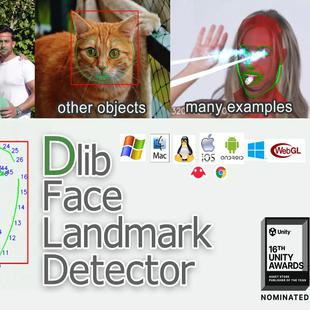 Unity Dlib FaceLandmark Detector 1.4.1 人脸特征点识别AI插件