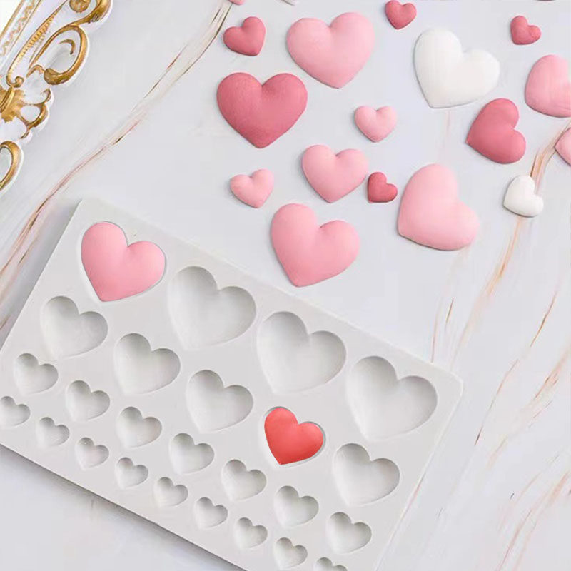 DIY情人节爱心模具烘焙硅胶巧克力翻糖心形造型蛋糕装饰烘焙工具,厨房/烹饪用具,烘焙模具,淘宝优惠券,粉丝福利购,淘宝优惠卷