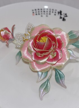 缠花头饰粤韵簪坊珍珠发簪古风