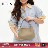 红谷包包女手提包百搭水桶包质感真皮通勤包牛皮单肩斜跨包女士包