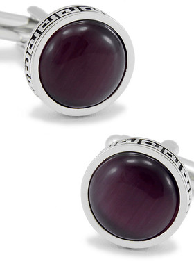 斯巴达紫色猫眼石袖扣法式袖钉男士袖口扣商务休闲衬衫男女款DM