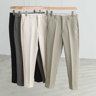 男士 轻熟风修身 男长裤 西装 子潮 小西裤 休闲裤 2026秋冬款 韩版 九分裤