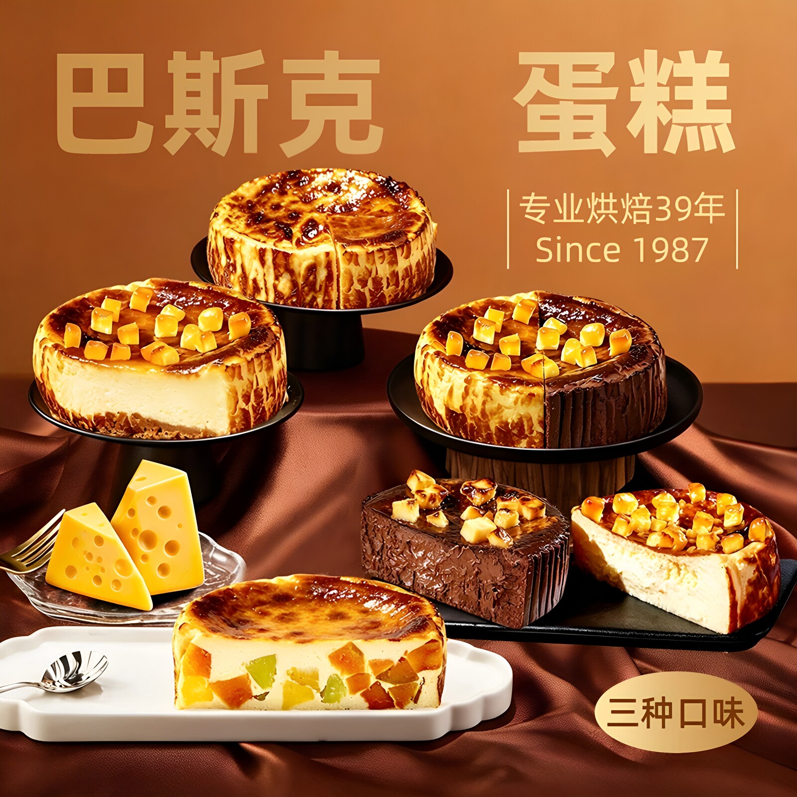 巧师傅巴斯克蛋糕重芝士乳酪甜品