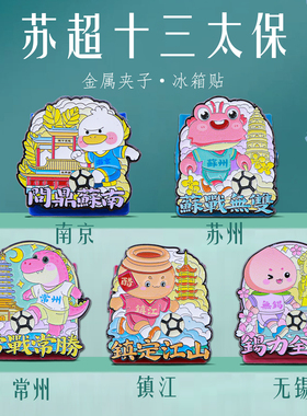 江苏十三太保苏超金属夹子冰箱贴