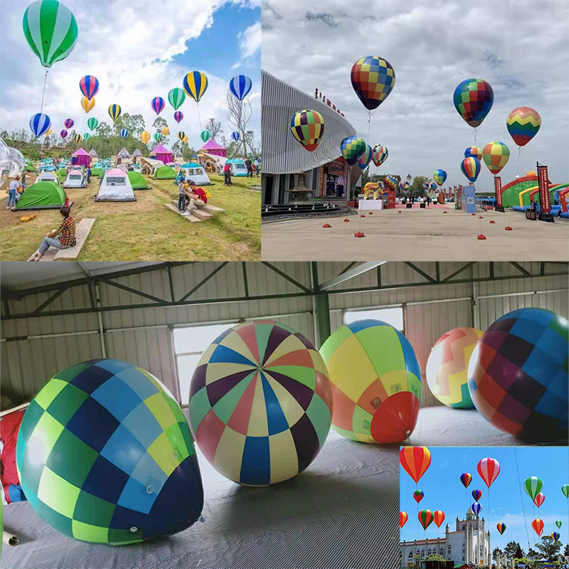 升空热气球氦气空飘pvc加厚水滴气球双层落地球彩绘卡通闭气装饰