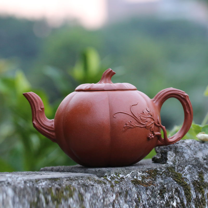 正品名家壶收藏全手工紫砂壶吴震朱泥南瓜壶原矿紫砂500cc