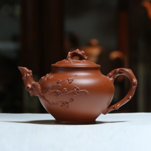 宜兴紫砂壶 全手工原矿朱泥朱鸿钧报春壶功夫泡茶壶茶具