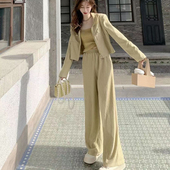 没有内搭 春秋运动套装 洋气开衫 时尚 小香风休闲两件套女新款