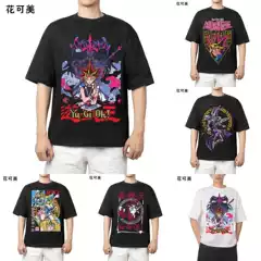 Huakemei Game King YU-GI-OH Cartoon Surrounding Short Sleeve T-shirt Men's anime Clothes Cotton Versatile Cartoon