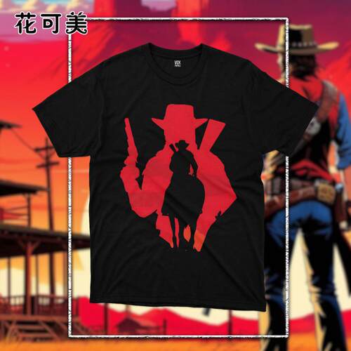 美式欧美荒野大镖客red dead redemption男女纯棉T恤男短袖上衣
