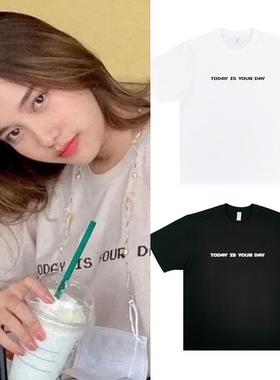 粉红理论FreenBecky菠萝Freen周边同款衣服字母印花宽松短袖T恤夏
